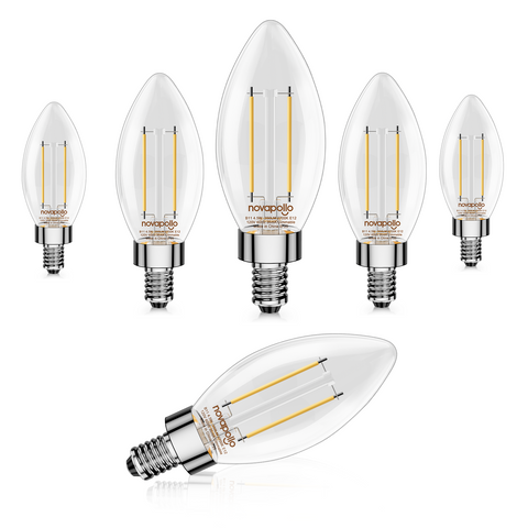 Novapollo B11 Vintage Bullet Edison Bulbs 4.5W 350LM 2700K Dimmable