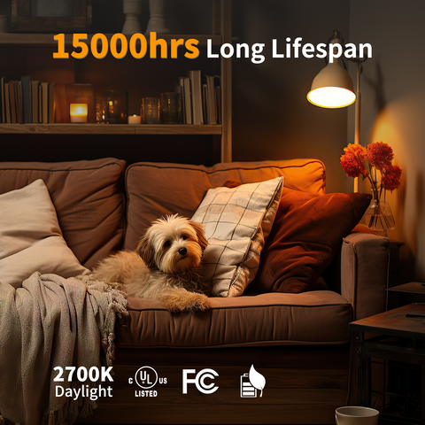 Novapollo A19 LED Light Bulbs 14W 1600LM 2700K Dimmable