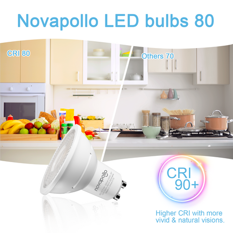 Novapollo GU10 LED Spotlight Bulbs 5.5W 500LM 3000K Dimmable