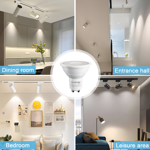 Novapollo GU10 LED Spotlight Bulbs 5.5W 500LM 3000K Dimmable
