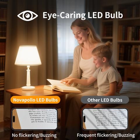 Novapollo A19 LED Light Bulbs 14W 1600LM 2700K Dimmable