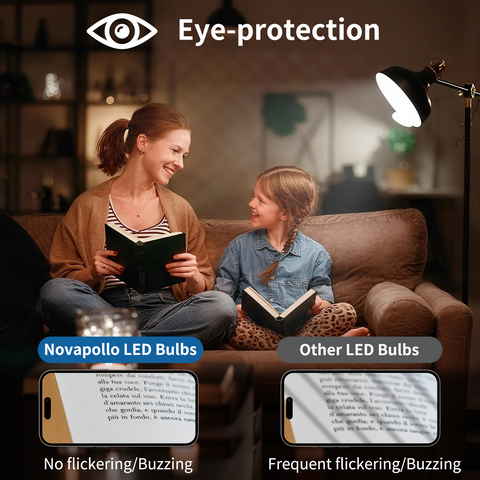 Novapollo A19 LED Light Bulbs 9W 800LM 5000K Non-Dimmable