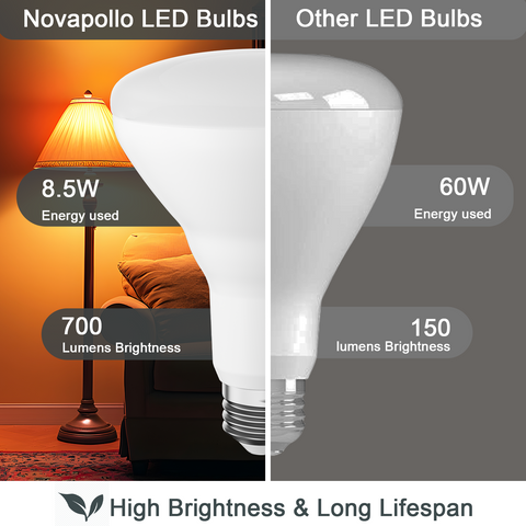 Novapollo BR30 LED Recessed Light Bulbs 8.5W 700LM 2700K Dimmable