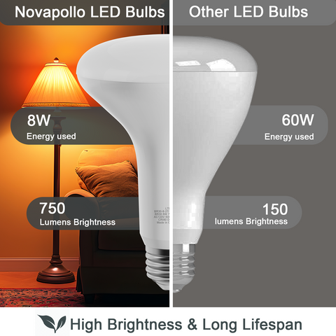 Novapollo BR30 LED Recessed Light Bulbs 8W 750LM 2700K & 5000K Dimmable