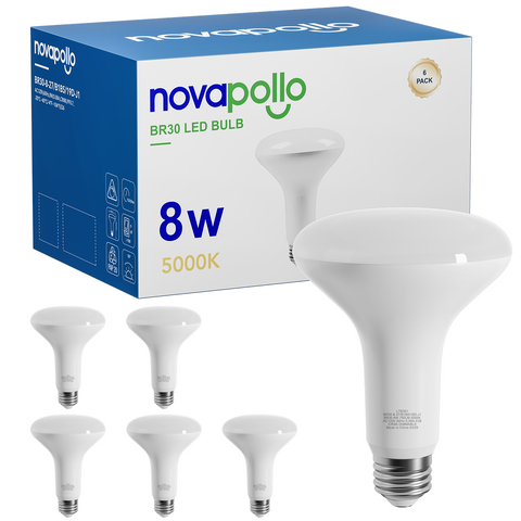 Novapollo BR30 LED Recessed Light Bulbs 8W 750LM 2700K & 5000K Dimmable