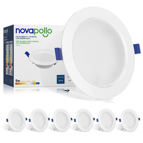 Novapollo 4 Inch LED Recessed Downlight 9W 70LM 3CCT Selectable Non-Dimmable