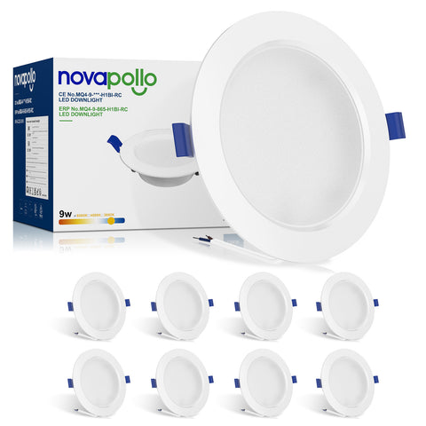 Novapollo 4 Inch LED Recessed Downlight 9W 70LM 3CCT Selectable Non-Dimmable
