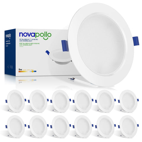 Novapollo 4 Inch LED Recessed Downlight 9W 70LM 3CCT Selectable Non-Dimmable