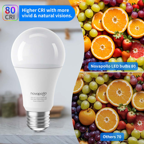 Novapollo A19 LED Light Bulbs 14W 1500LM 5000K Non-Dimmable