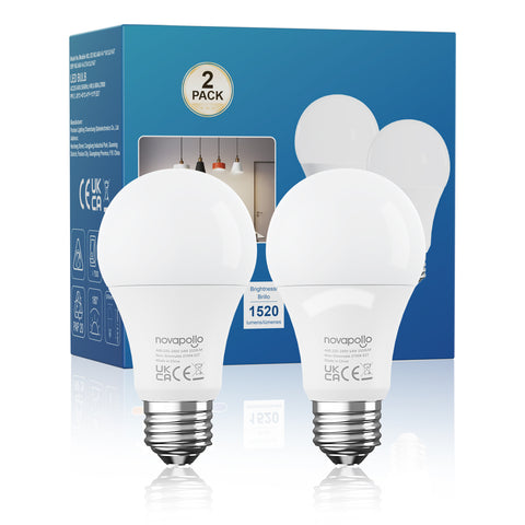 Novapollo A60 LED Light Bulbs 14W 1520LM 2700K Non-Dimmable