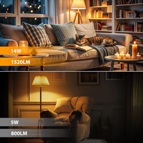 Novapollo A60 LED Light Bulbs 14W 1520LM 2700K Non-Dimmable