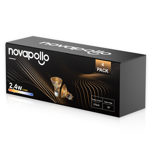 Novapollo GU10 LED Spotlight Bulbs 2.4W 270LM 2700K Non-Dimmable