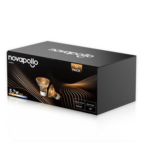 Novapollo GU10 LED Spotlight Bulbs 5.7W 600LM 4000K Non-Dimmable