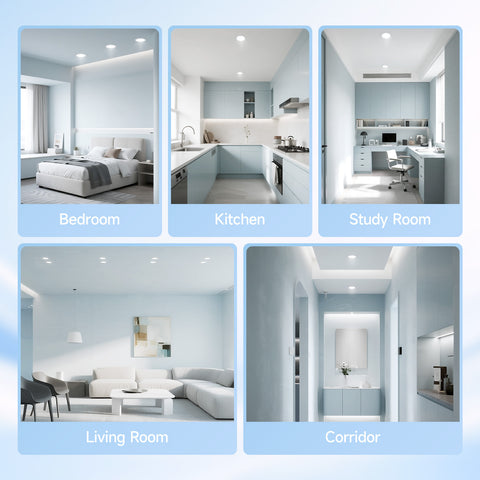 Novapollo 3.5 Inch LED Recessed Downlight 6W 450LM 3CCT Selectable Non-Dimmable