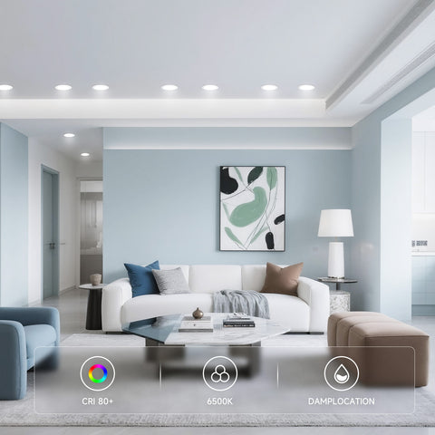 Novapollo 3.5 Inch LED Recessed Downlight 6W 450LM 3CCT Selectable Non-Dimmable