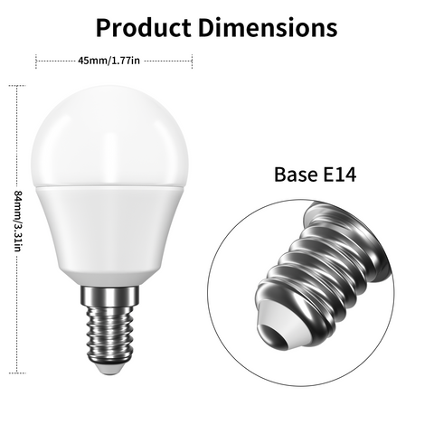 Novapollo PAG45 LED Light Bulbs 7.5W 806LM 2700K Non-Dimmable
