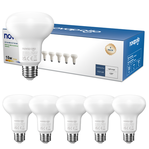 Novapollo PAR80 LED Light Bulbs 15W 1521LM 2700K E27 Non-Dimmable